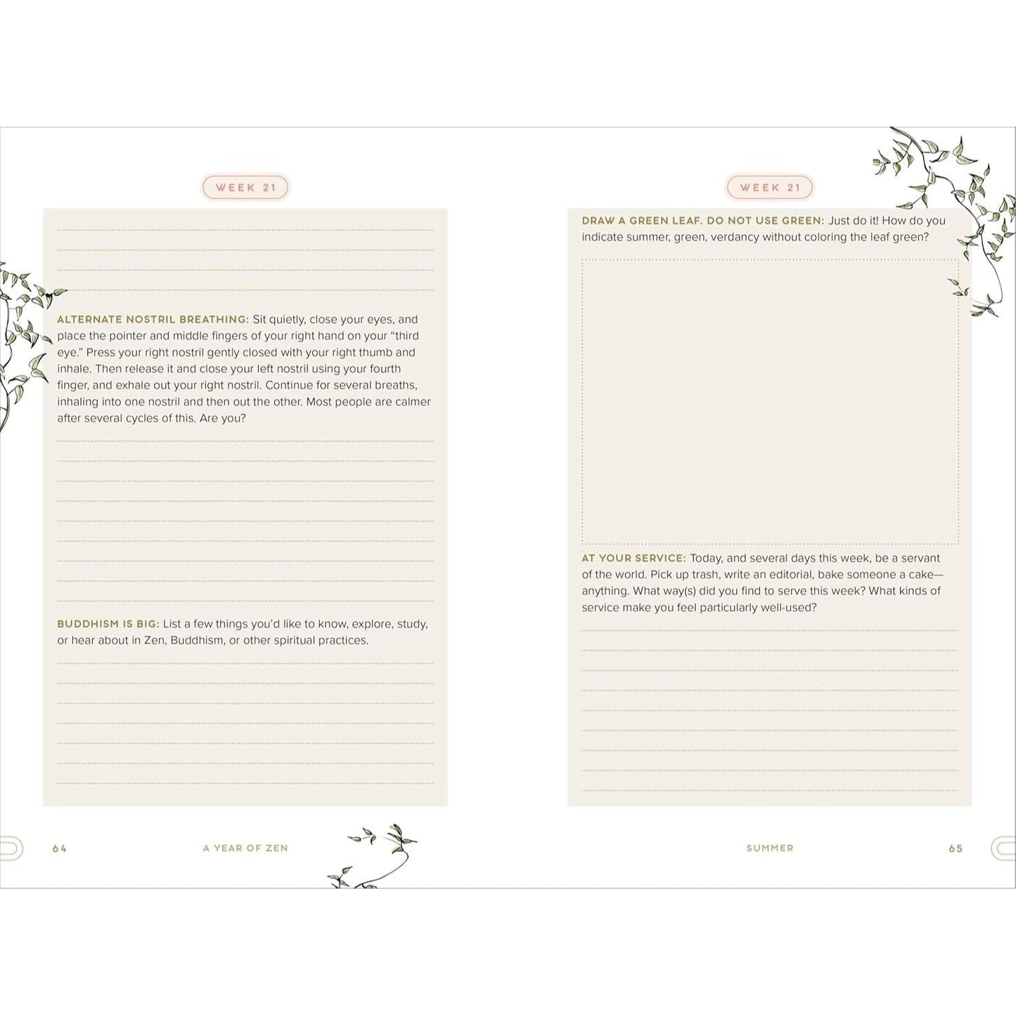 A Year of Zen: A 52-Week Guided Journal (Spiral Bound)