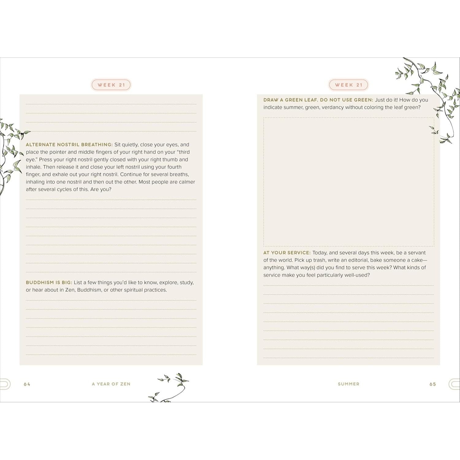 A Year of Zen: A 52-Week Guided Journal (Spiral Bound)