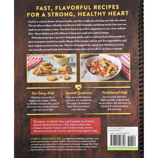 30-Minute Heart Healthy Cookbook: Delicious Recipes for Easy, Low-Sodium Meals (Spiral Bound)