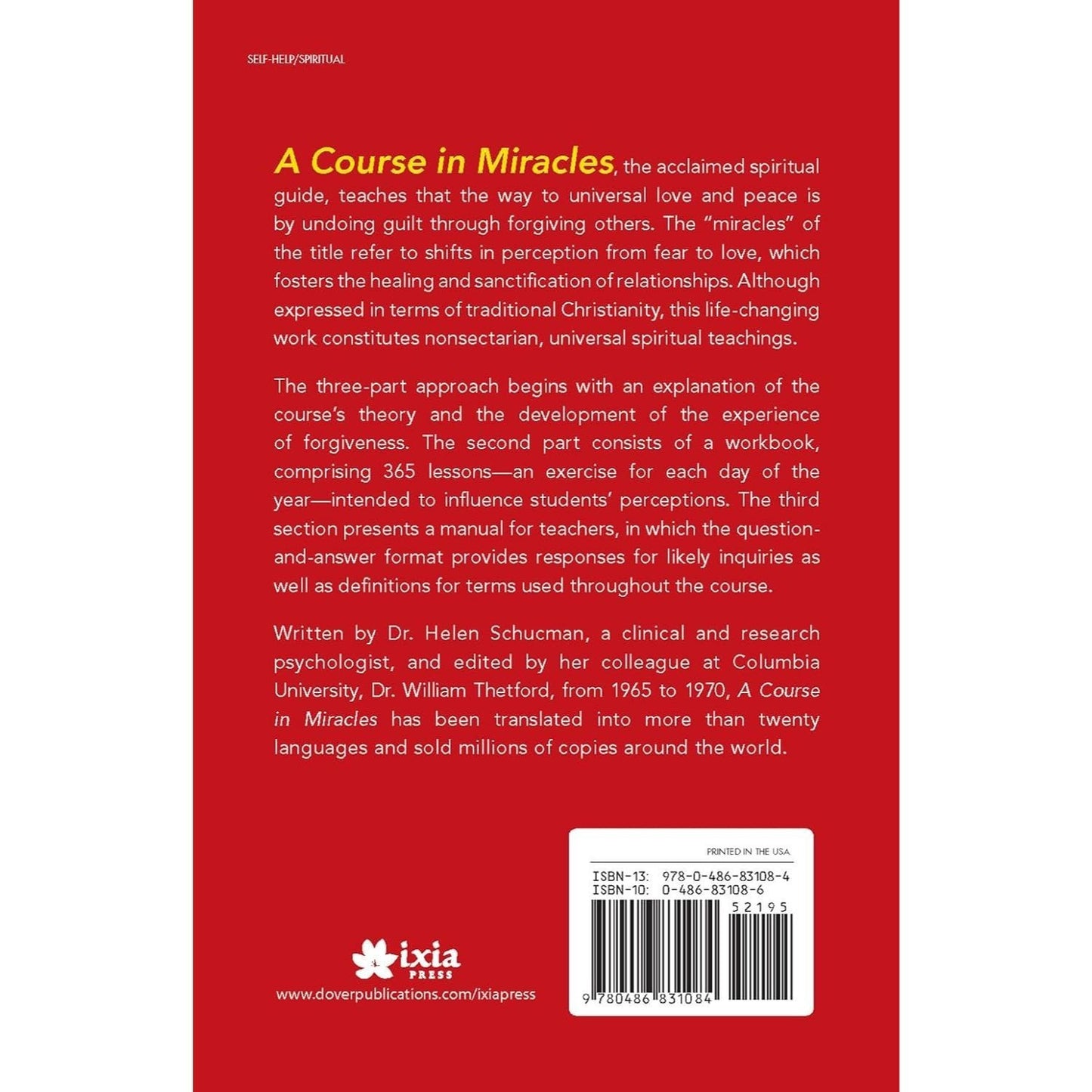 A Course in Miracles: Text, Workbook for Students, Manual for Teachers