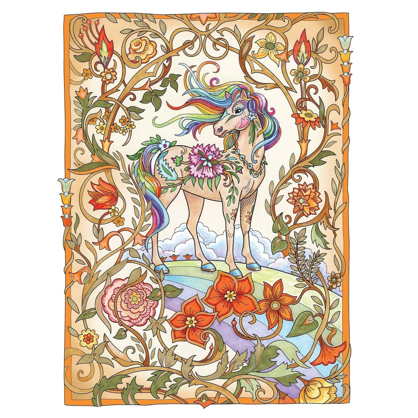 Creative Haven Dream Horses Coloring Book