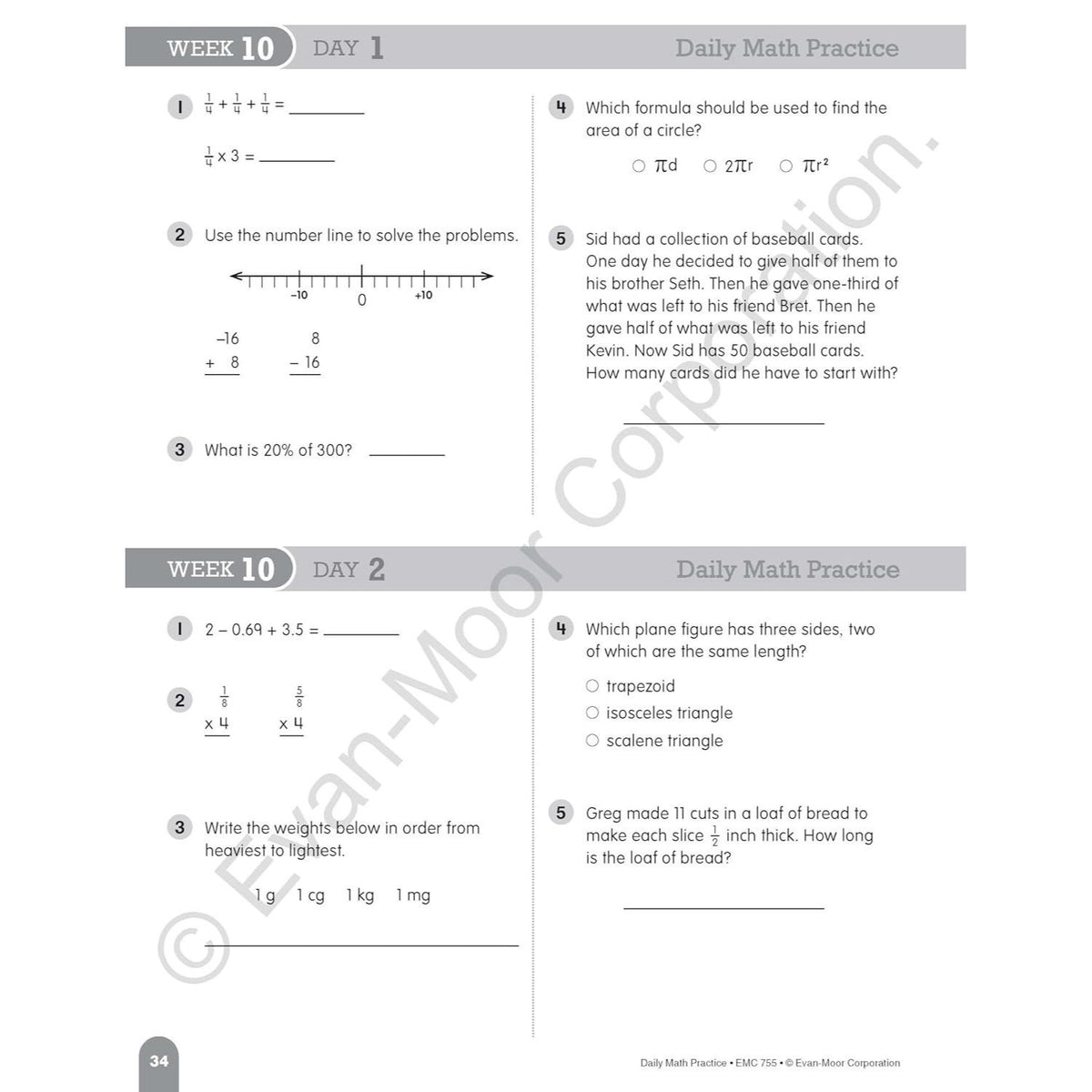 Daily Math Practice, Grade 6 Te (Teacher)