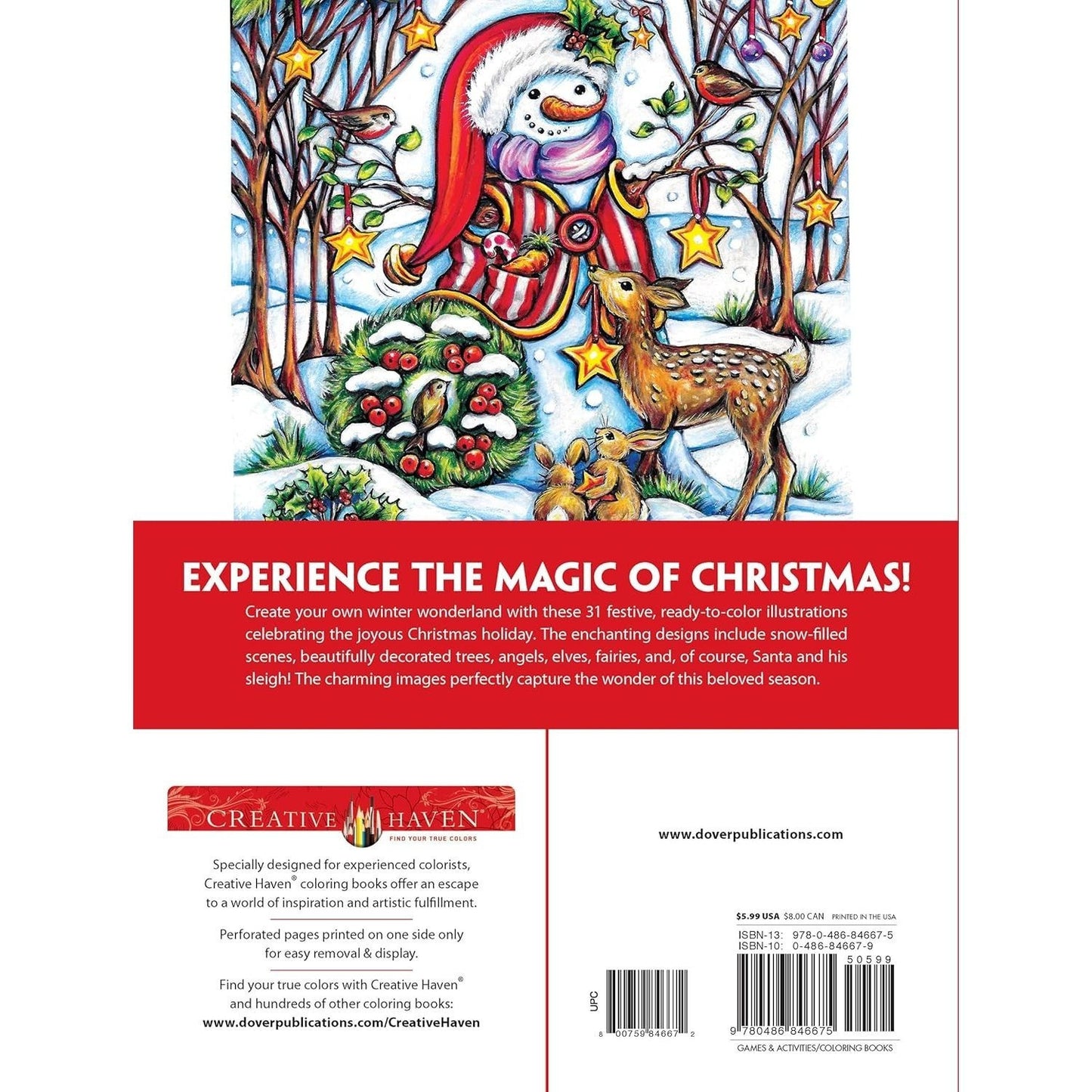 Creative Haven Enchanted Christmas Coloring Book