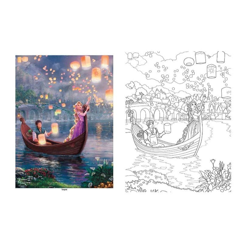 Disney Dreams Collection Thomas Kinkade Studios Disney Princess Coloring Book (Spiral Bound)