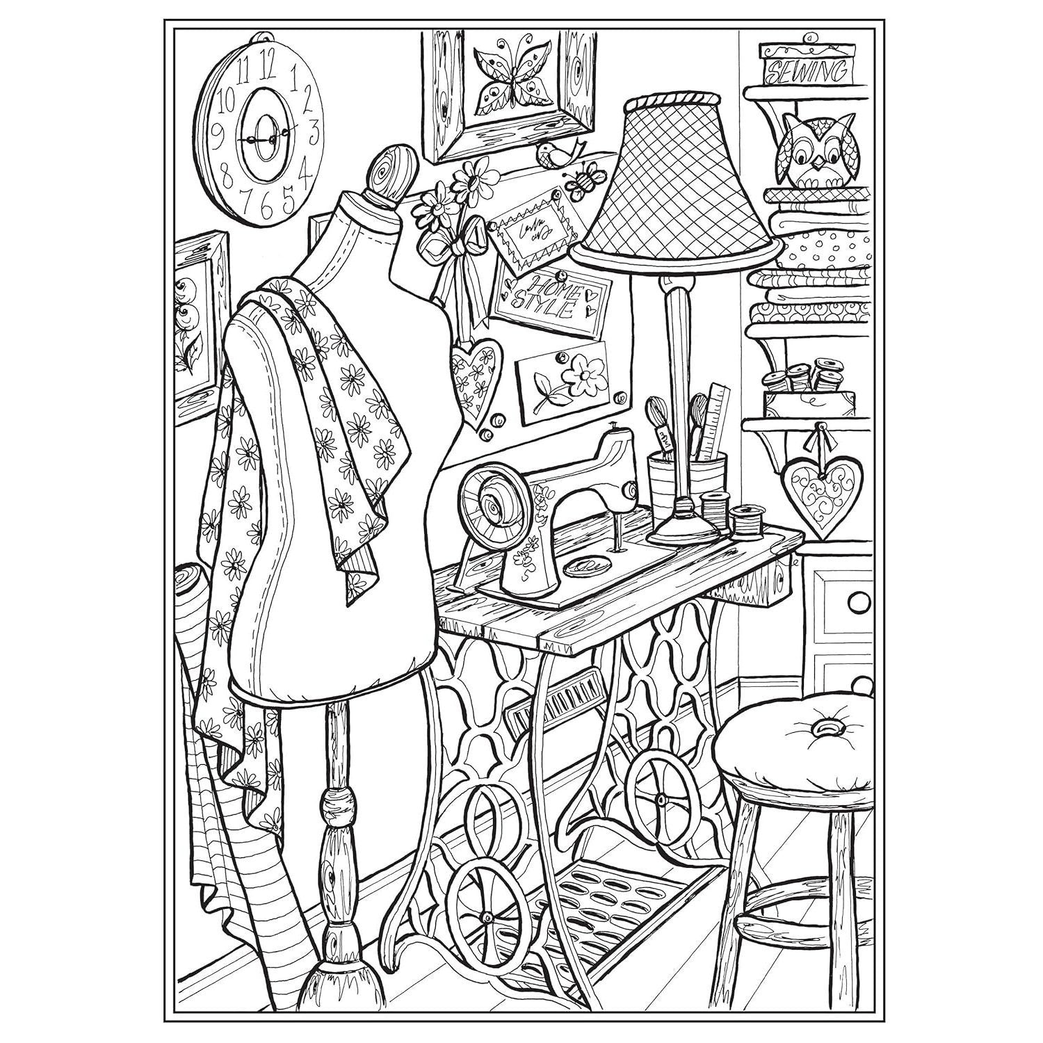 Creative Haven Home Sweet Home Coloring Book (Spiral Bound)