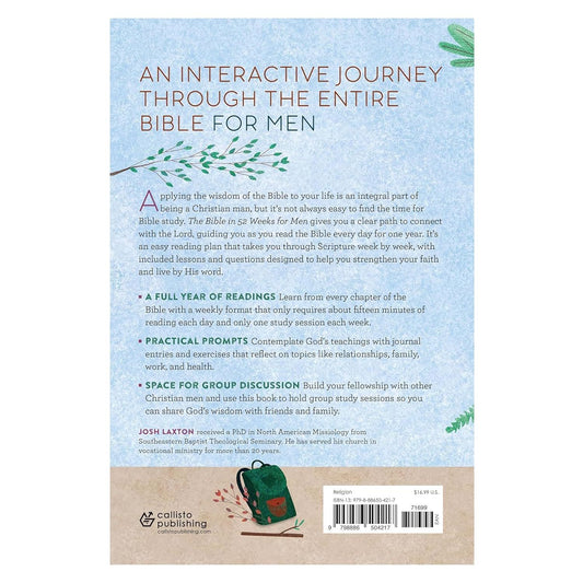 The Bible in 52 Weeks for Men: A Yearlong Bible Study (Bible in 52 Weeks)