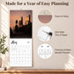 MUKAWA 2027 City Landmarks Wall Calendar, 12 Months of Iconic City Views