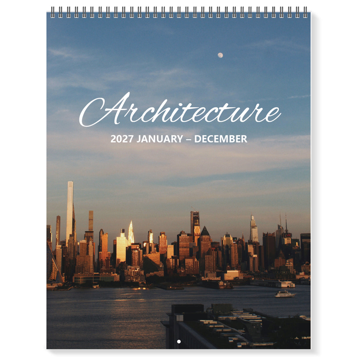 MUKAWA 2027 City Landmarks Wall Calendar, 12 Months of Iconic City Views