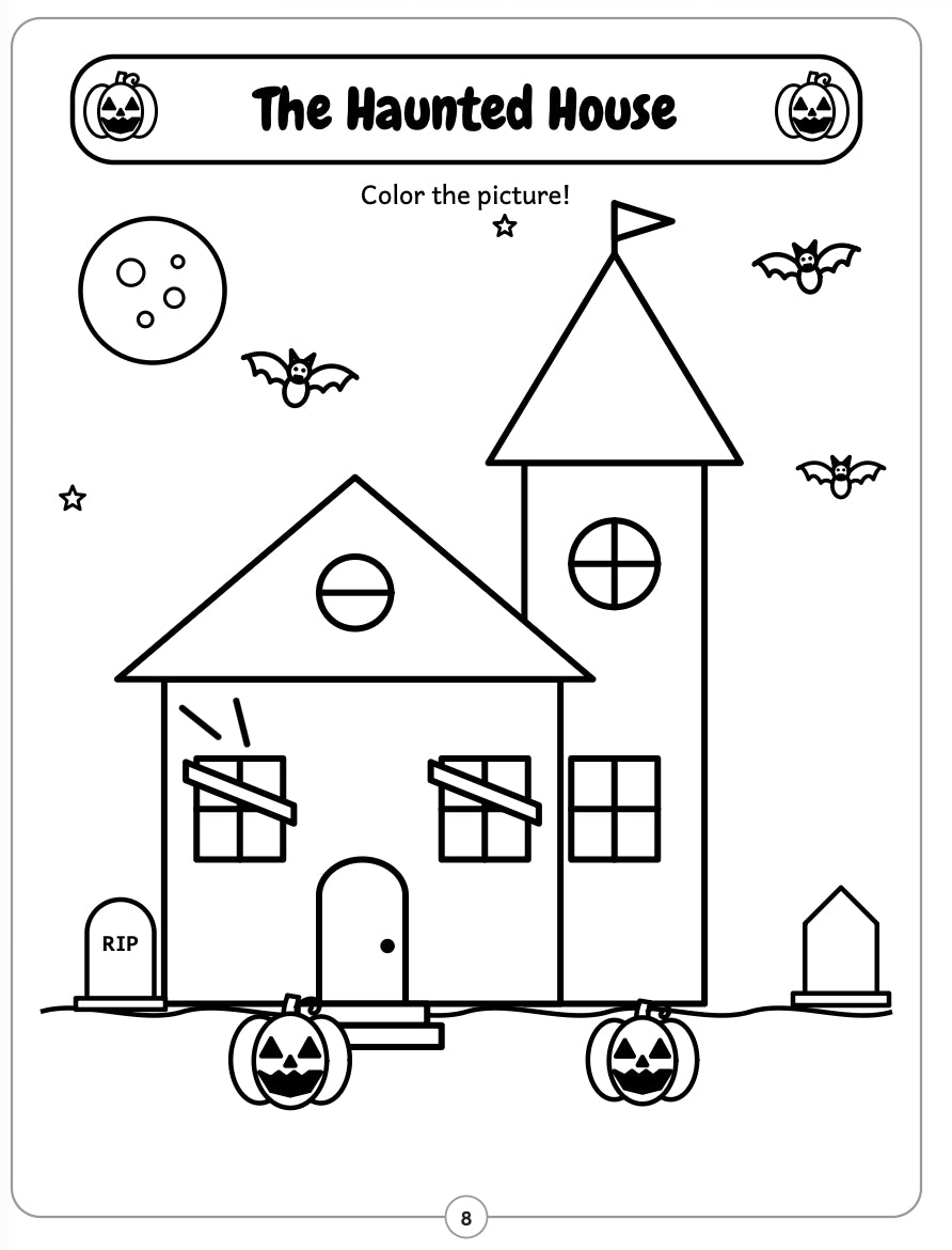 My Halloween Activity Book for Kids Ages 4-6: Coloring Pages, Math, Phonics, Word Search, Mazes & Puzzles | Fun Preschool & Kindergarten Halloween Workbook