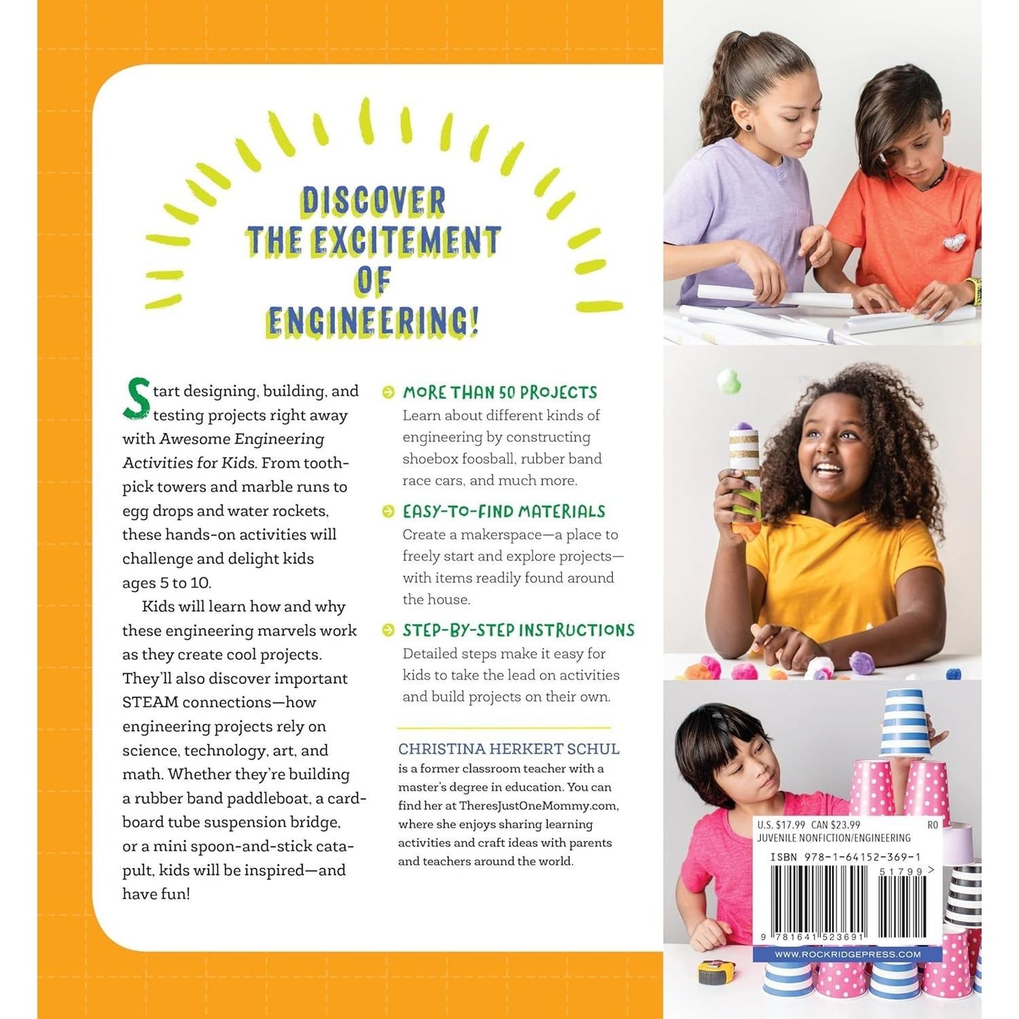 Awesome Engineering Activities for Kids: 50+ Exciting Steam Projects to Design and Build (Awesome Steam Activities for Kids) (Spiral Bound)