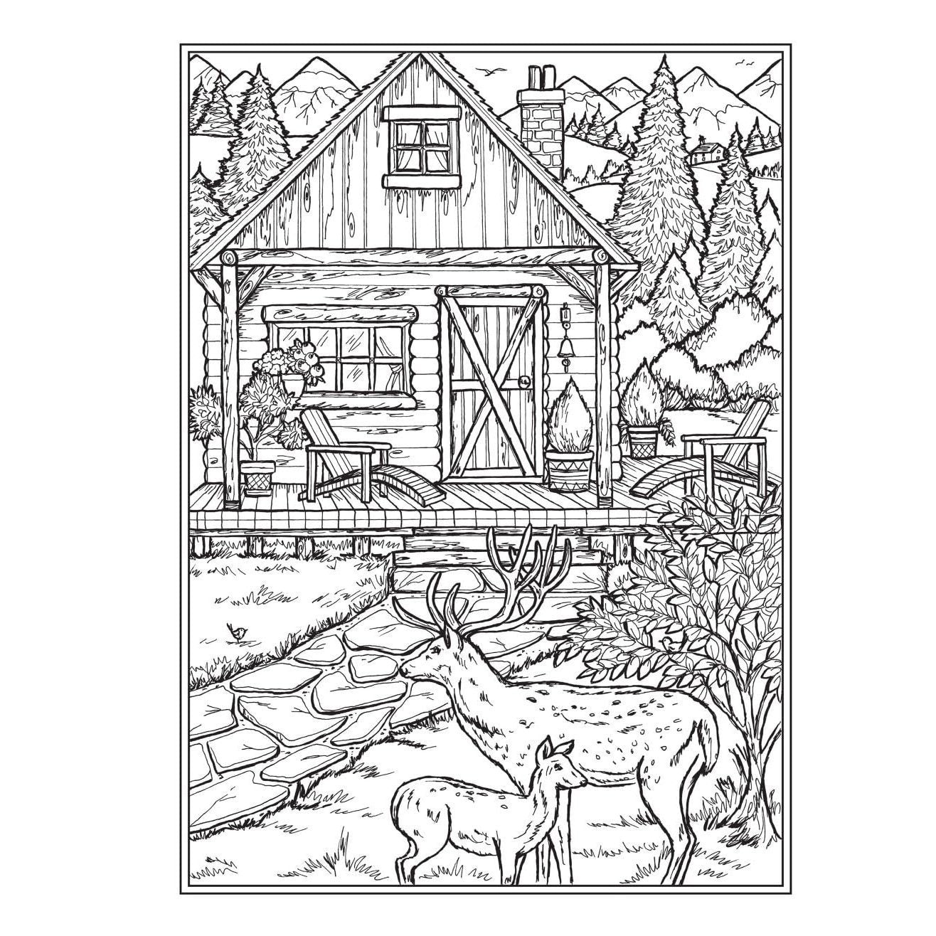 Creative Haven Wish You Were Here! Coloring Book