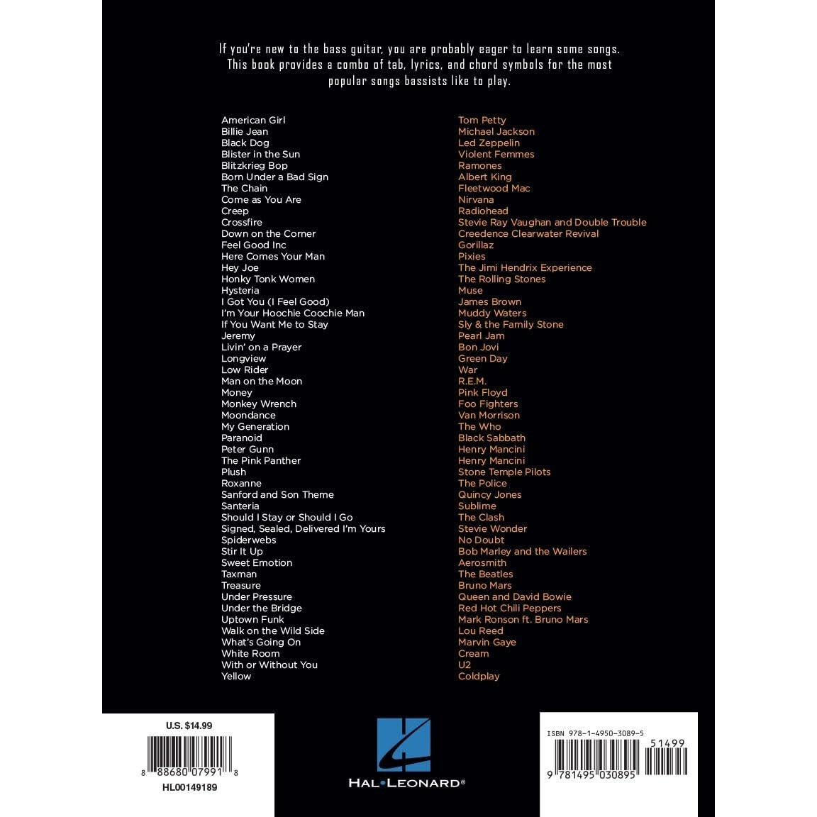 First 50 Songs You Should Play on Bass (Spiral Bound)