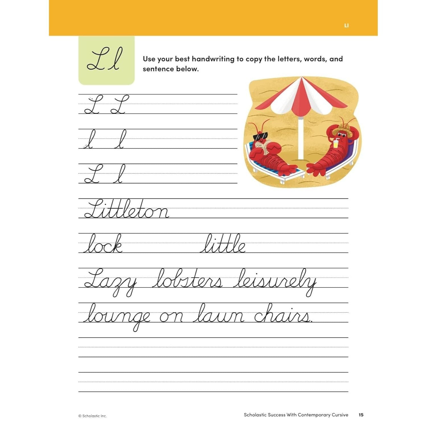 Scholastic Success with Contemporary Cursive Grades 2-4 Workbook