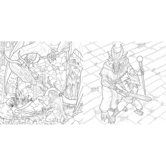 Dragons of the Realms (Dungeons & Dragons): An Official Dungeons & Dragons Coloring Book