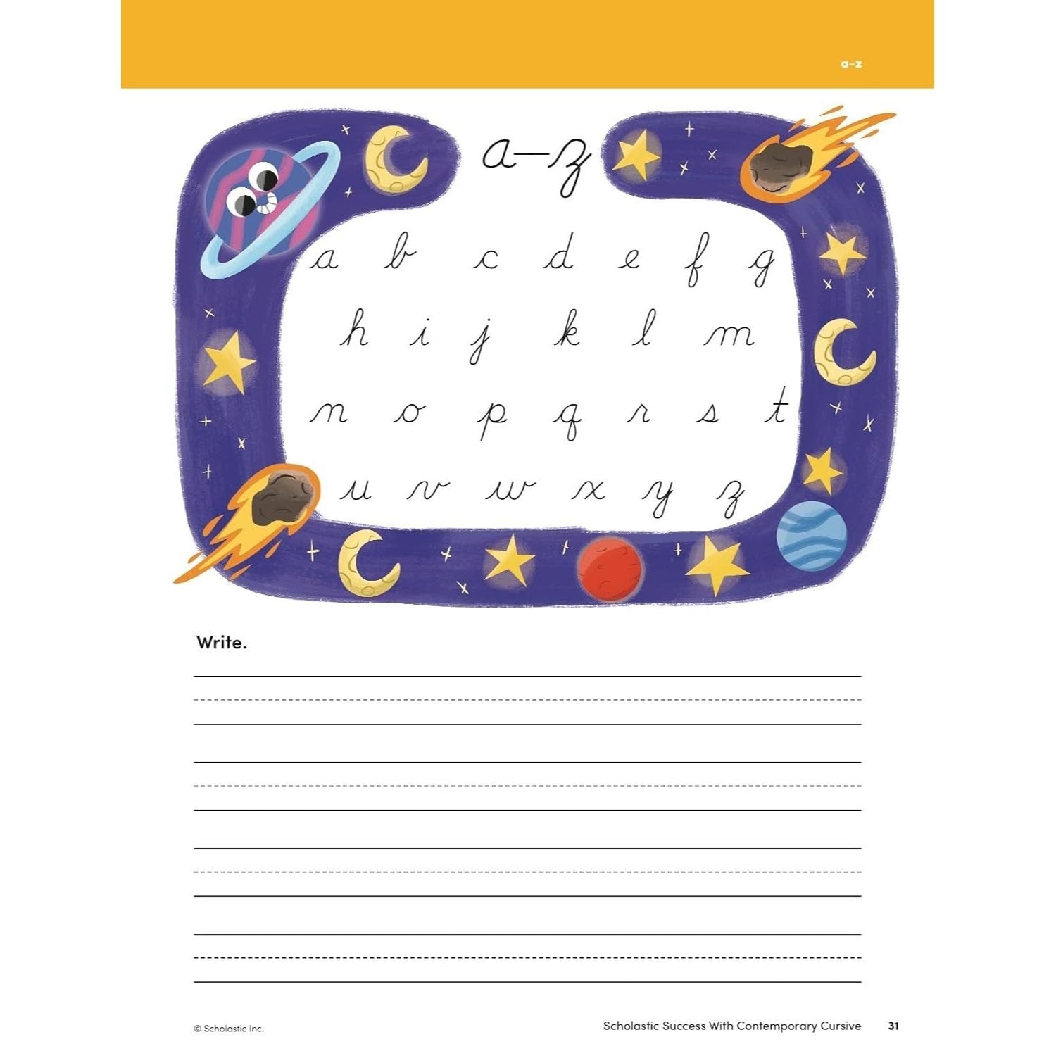 Scholastic Success with Contemporary Cursive Grades 2-4 Workbook