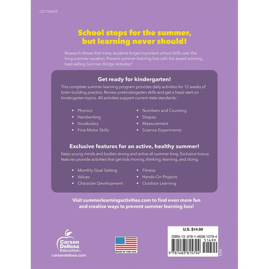 Summer Bridge Activities, Grades Pk - K: Volume 1 (Summer Bridge Activities)