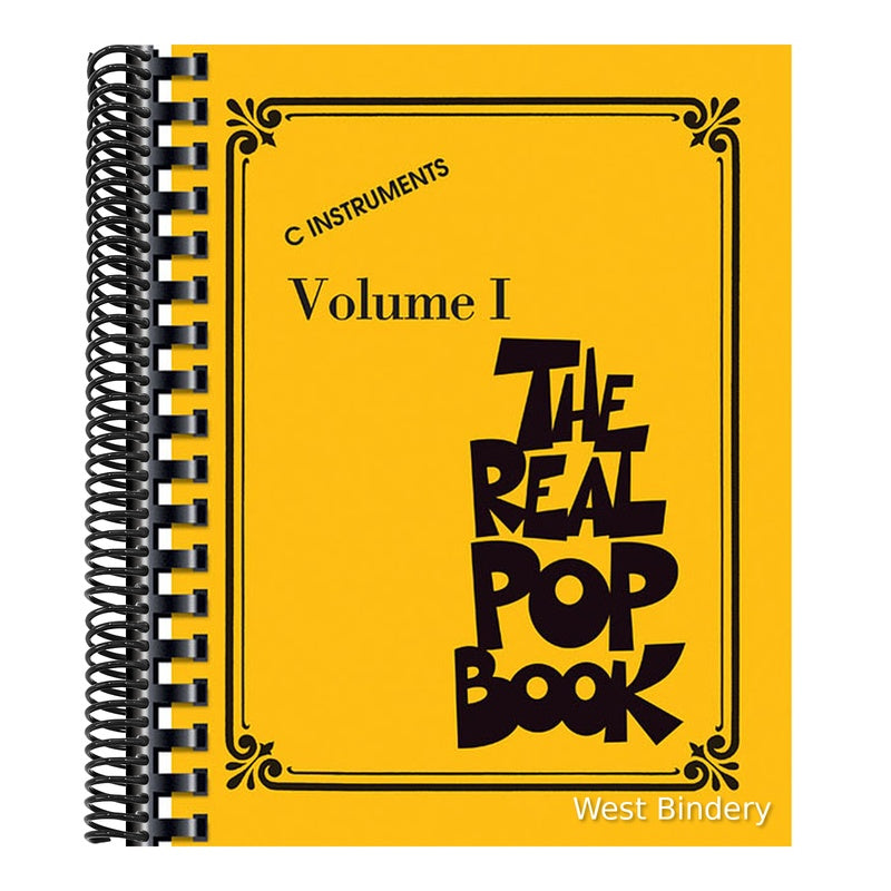 The Real Pop Book - Volume 1 C Instruments 200+ Popular Songs for Piano Guitar and Voice Fake Book with Comb Binding for Easy Use Hal Leonard