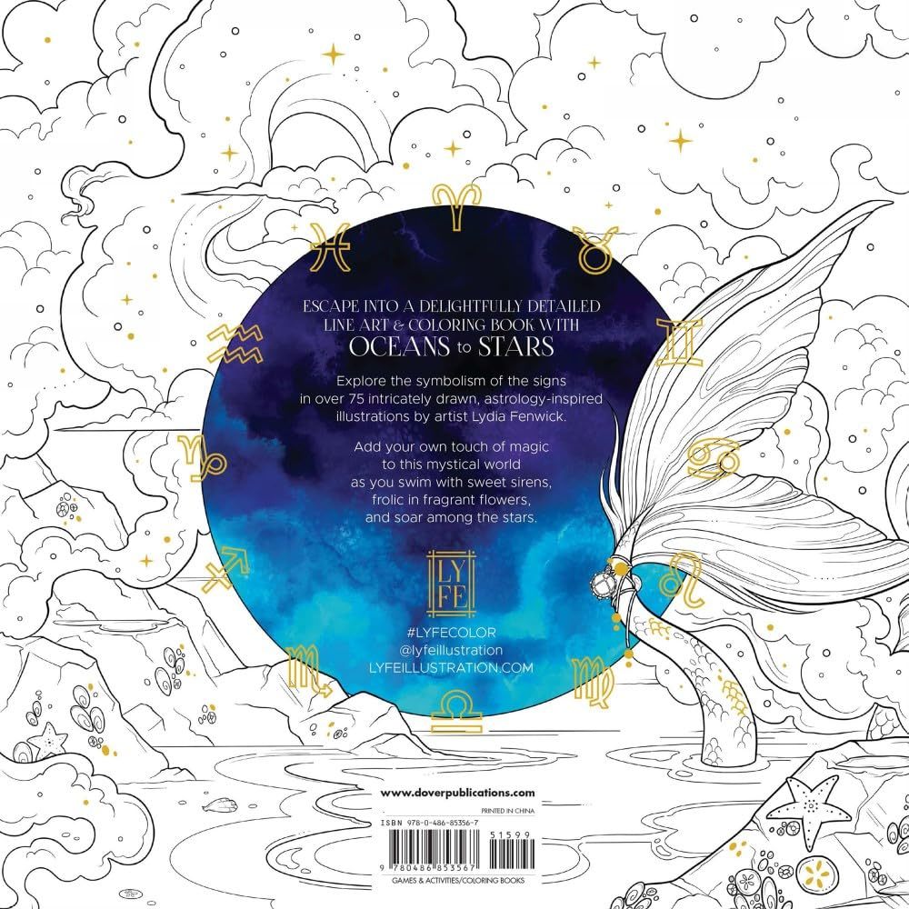 Oceans to Stars: An Astrology Art & Coloring Book