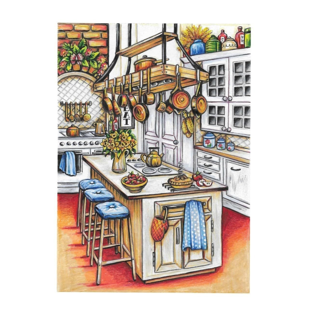 Creative Haven Country Kitchen Charm Coloring Book