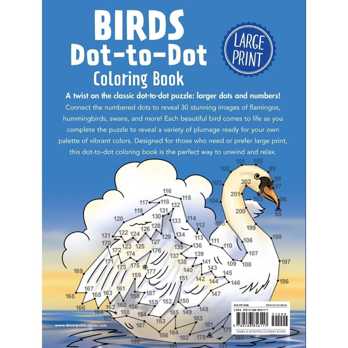 Birds Dot-To-Dot Coloring Book