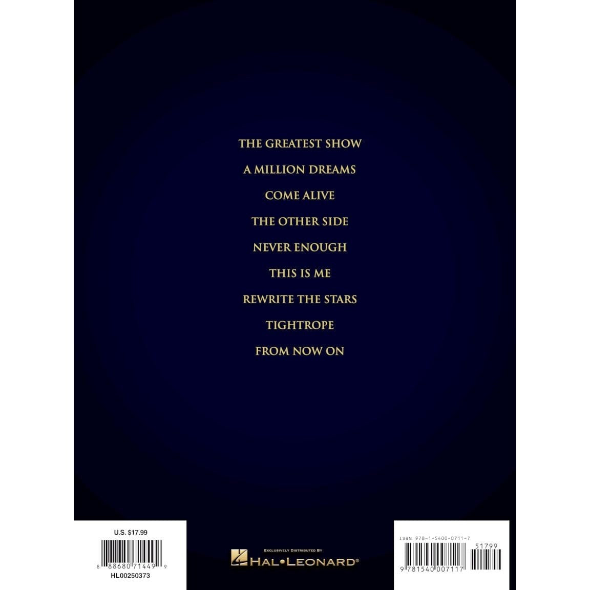 The Greatest Showman Music from the Motion Picture Soundtrack Piano/Vocal/Guitar Songbook Official Sheet Music from the Motion Picture Soundtrack (Spiral Bound)