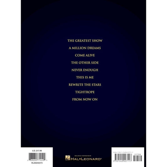 The Greatest Showman Music from the Motion Picture Soundtrack Piano/Vocal/Guitar Songbook Official Sheet Music from the Motion Picture Soundtrack (Spiral Bound)
