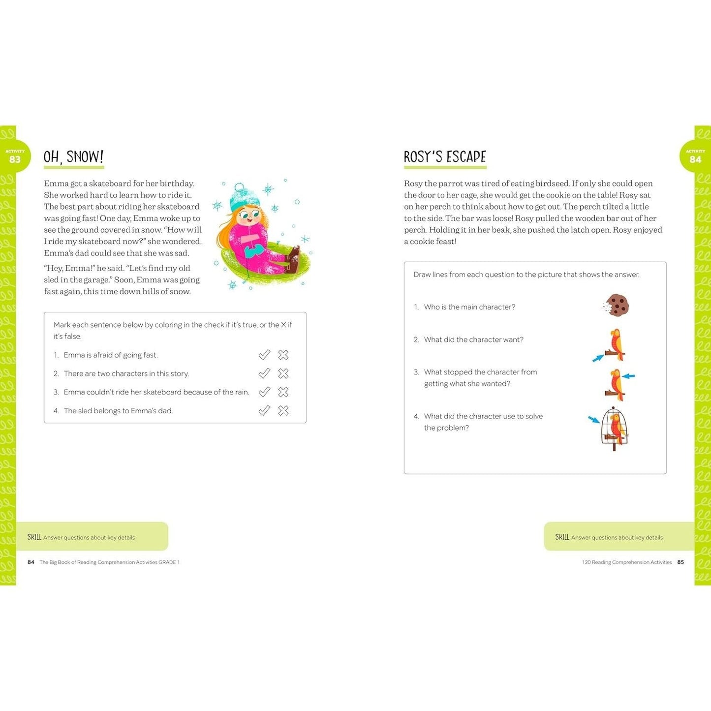 The Big Book of Reading Comprehension Activities, Grade 1: 120 Activities for After-School and Summer Reading Fun (Reading Comprehension Activities) (Spiral Bound)