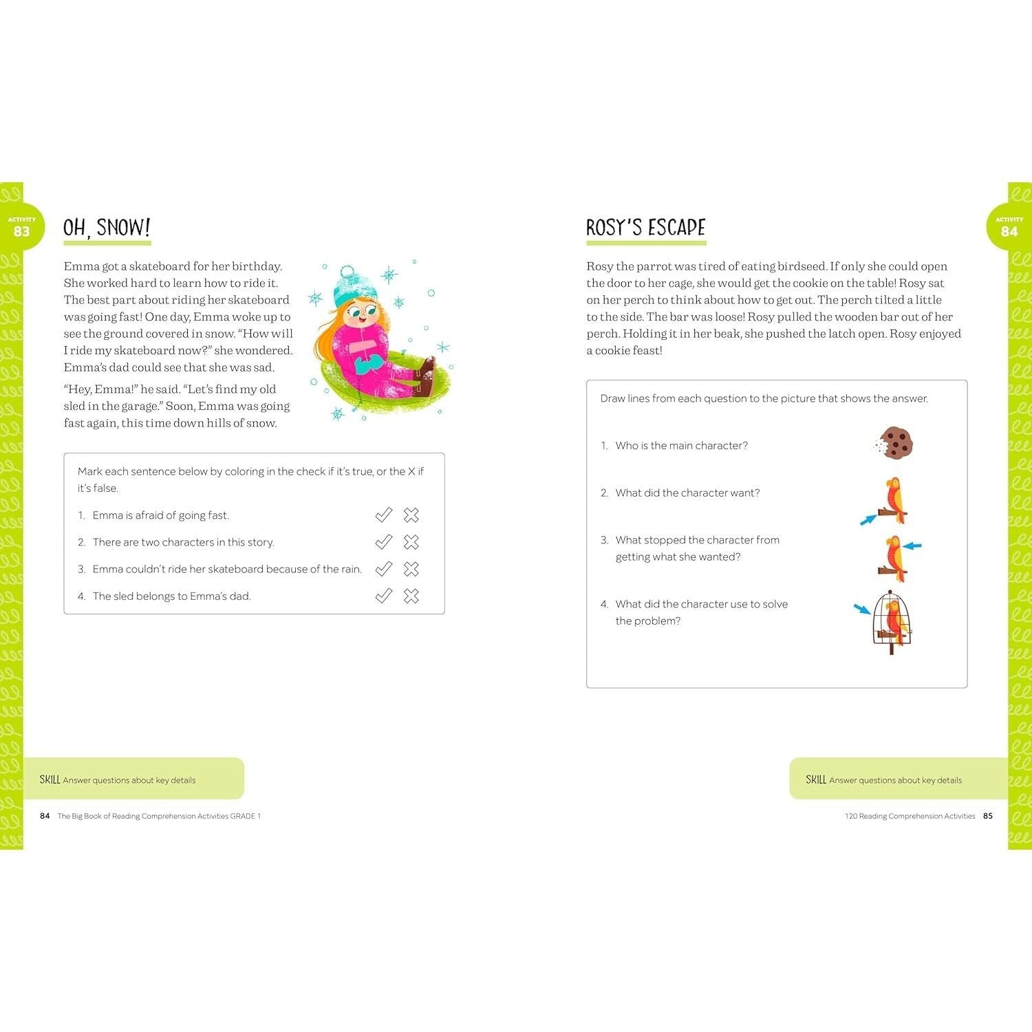 The Big Book of Reading Comprehension Activities, Grade 1: 120 Activities for After-School and Summer Reading Fun (Reading Comprehension Activities) (Spiral Bound)