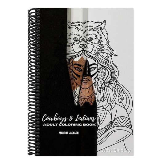 Adult Coloring Book Cowboys & Indians 6x9: 40 Detailed Coloring Pages Theme Of Cowboy & Indians