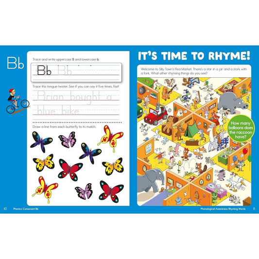 Summer Big Fun Workbook Bridging Grades K & 1: First Grade Prep Workbook, Kindergarten to 1st Grade Summer Learning with Letters, Reading, Writing, Ma