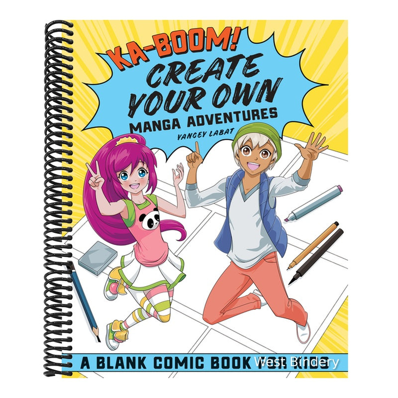 Ka-Boom! Create Your Own Manga Adventures: Blank Comic Book for Kids