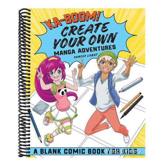 Ka-Boom! Create Your Own Manga Adventures: Blank Comic Book for Kids