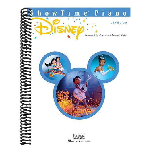 Showtime Piano Disney Easy Piano Sheet Music Beginner Disney Songbook for Kids and Students Level 2a Arrangements from Aladdin, Mulan, the Little Merm