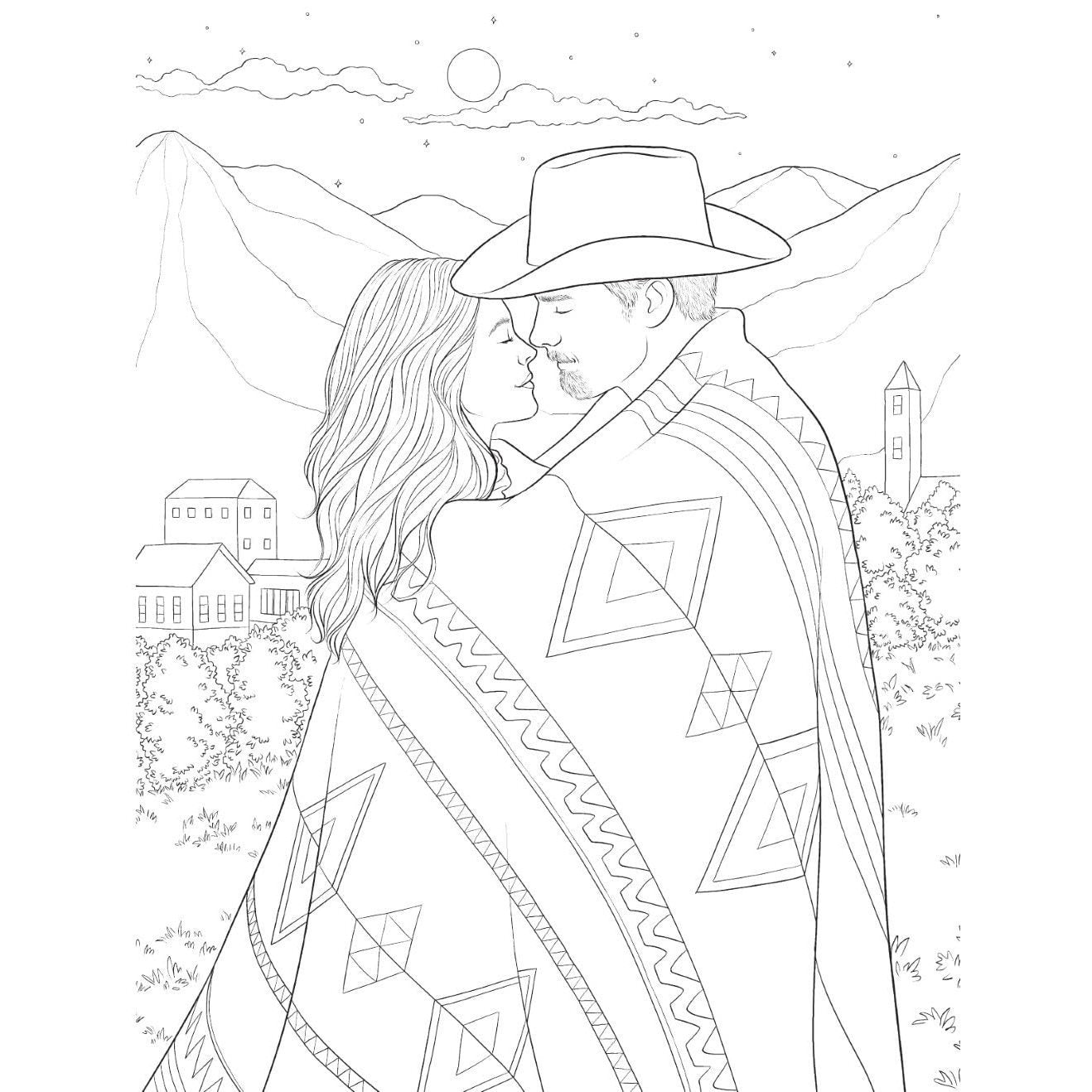 Western Romance: A Coloring & Sticker Book