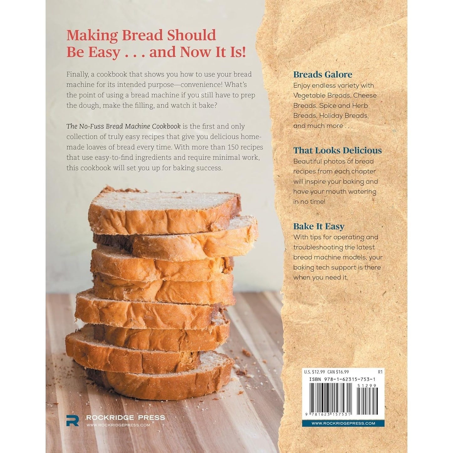 The No-Fuss Bread Machine Cookbook: Hands-Off Recipes for Perfect Homemade Bread (Spiral Bound)