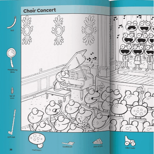 School Puzzles: Activity Book for Kids 6 and Up with Over 100 Puzzles Featuring Classrooms, Field Trips and More, Search and Find Over 1,900 Hidden Ob (Highlights Hidden Pictures) (Spiral Bound)