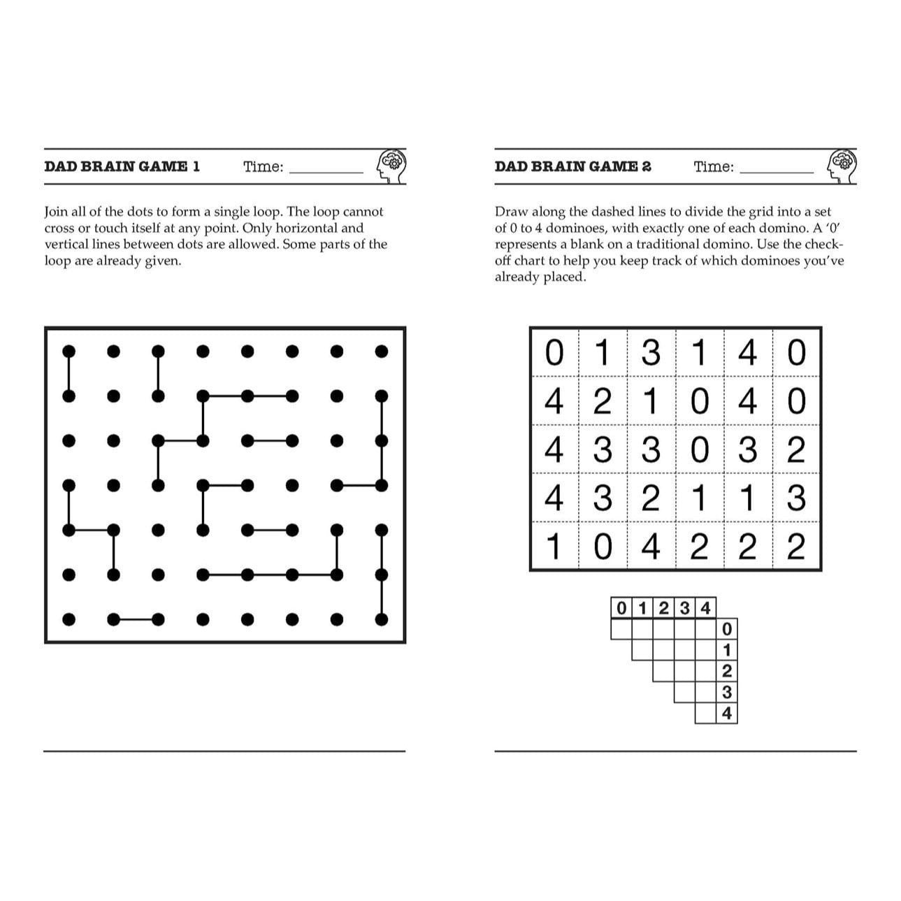 Dad's Book of Puzzles: Mixed Puzzles and Smart Brain Teasers to Challenge Your IQ