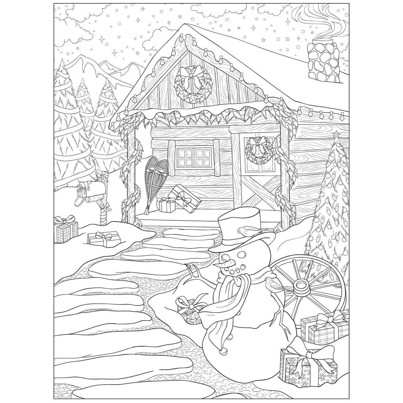 Creative Haven Cozy Christmas Coloring Book