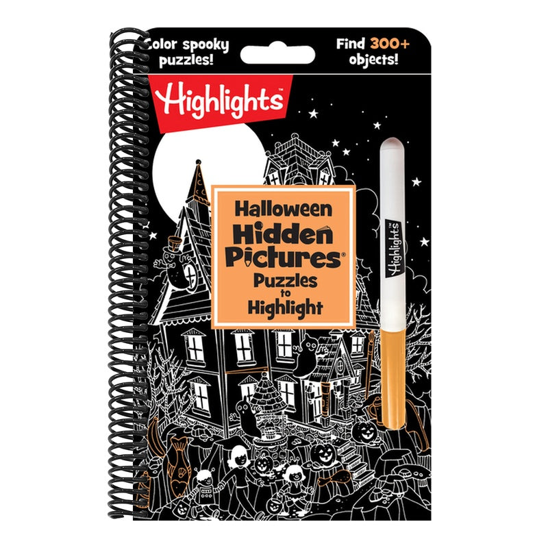 Halloween Hidden Pictures Puzzles to Highlight: Halloween Kids Book with Over 300 Hidden Objects to Seek and Find in Spooky White-On-Black Puzzles wit