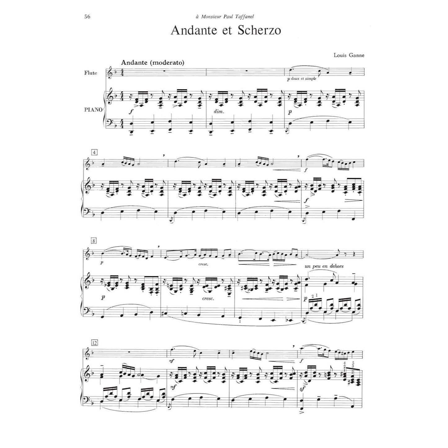 Flute Music by French Composers for Flute and Piano - Flute Sheet Music Collection - Flute Music Book with Music Pieces by Henri Busser, Cecile Chamin