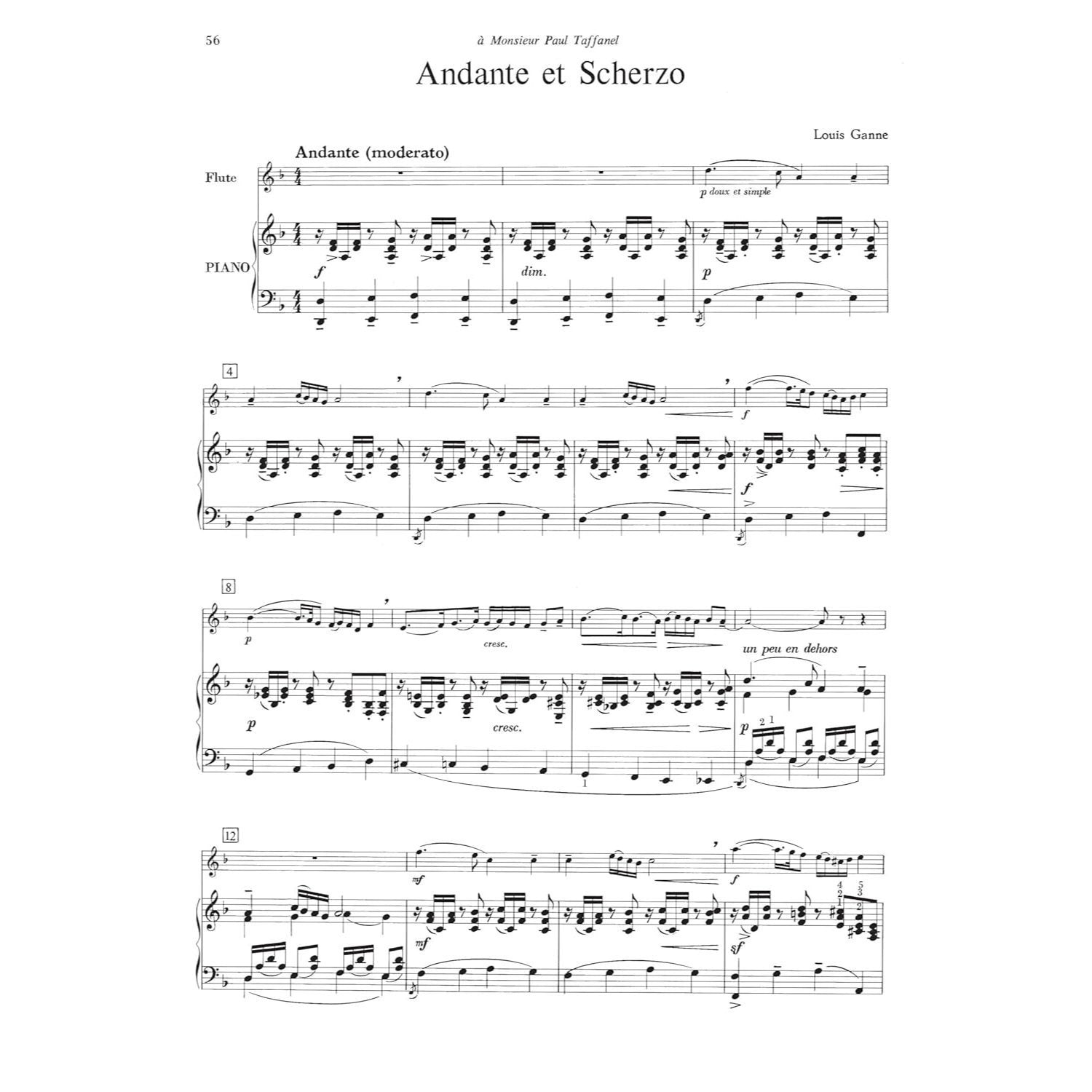 Flute Music by French Composers for Flute and Piano - Flute Sheet Music Collection - Flute Music Book with Music Pieces by Henri Busser, Cecile Chamin