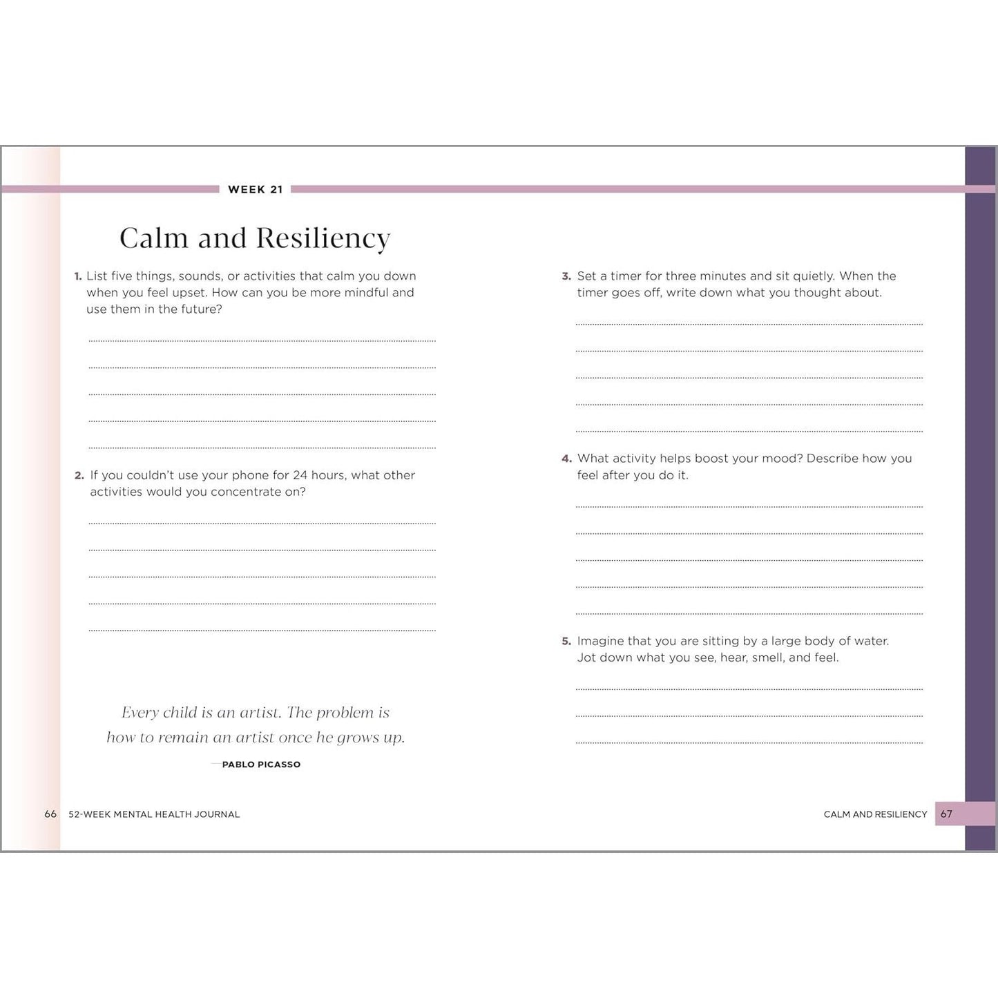 52-Week Mental Health Journal: Guided Prompts and Self-Reflection to Reduce Stress and Improve Well-Being