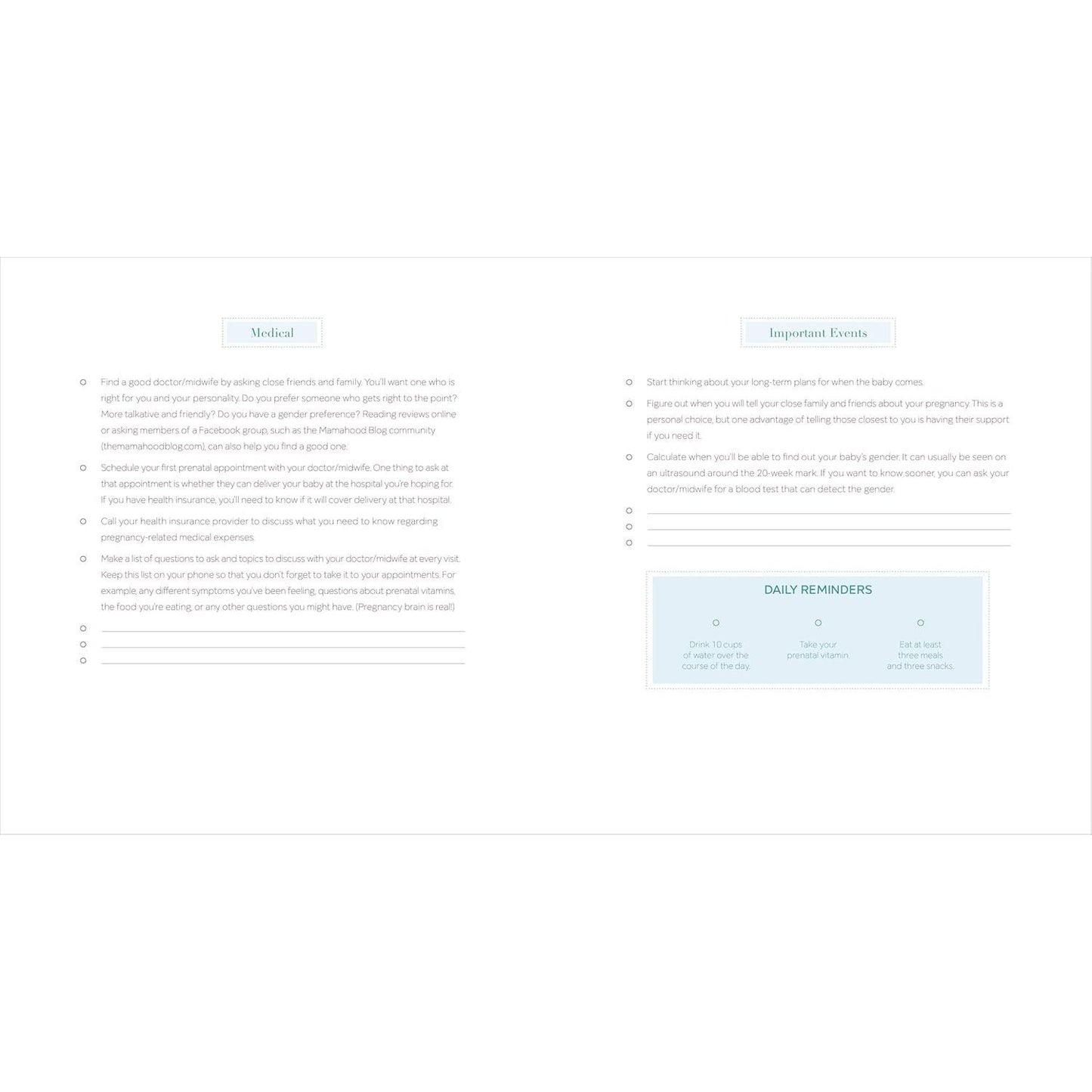 The First-Time Mom's Pregnancy Journal: Monthly Checklists, Activities, & Journal Prompts (Spiral Bound)