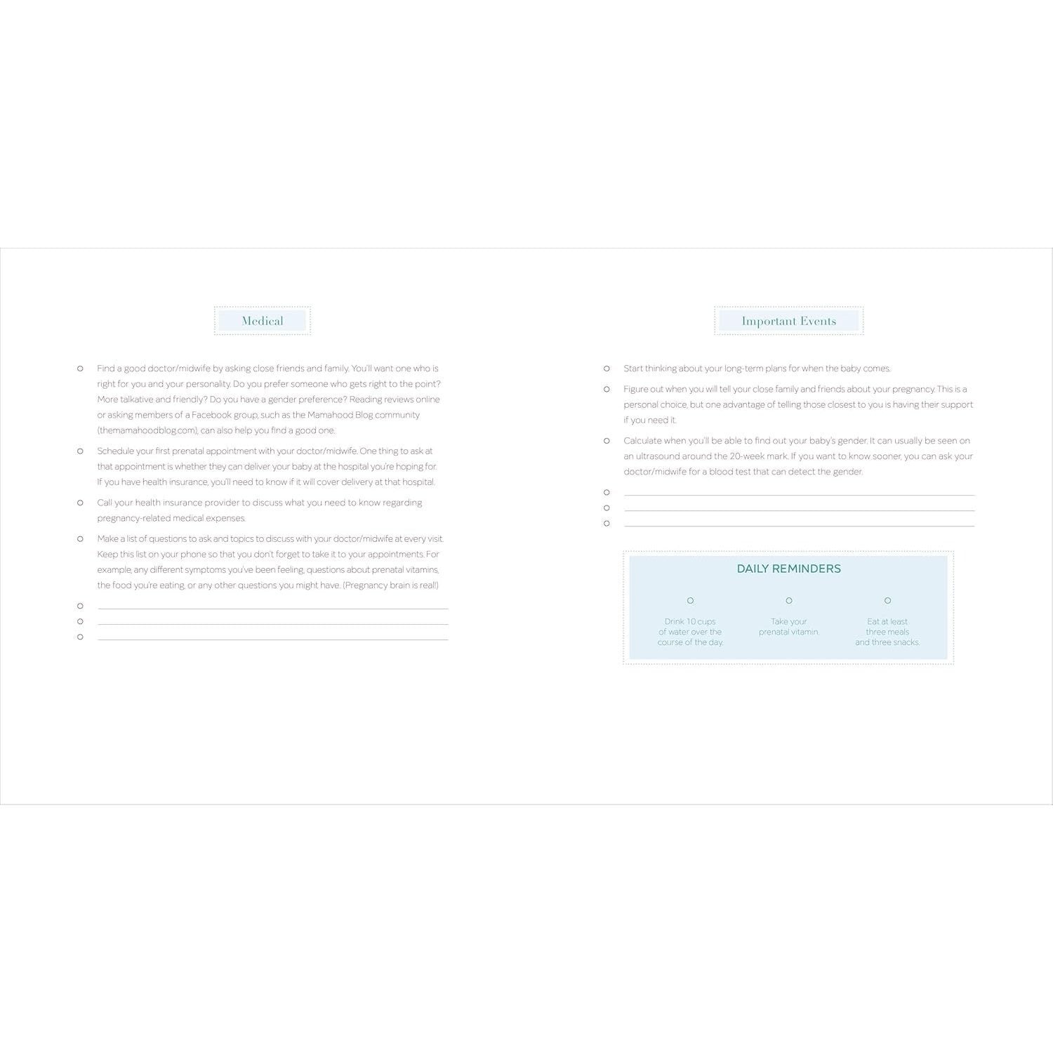 The First-Time Mom's Pregnancy Journal: Monthly Checklists, Activities, & Journal Prompts (Spiral Bound)