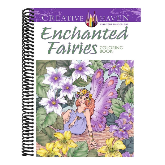 Creative Haven Enchanted Fairies Coloring Book