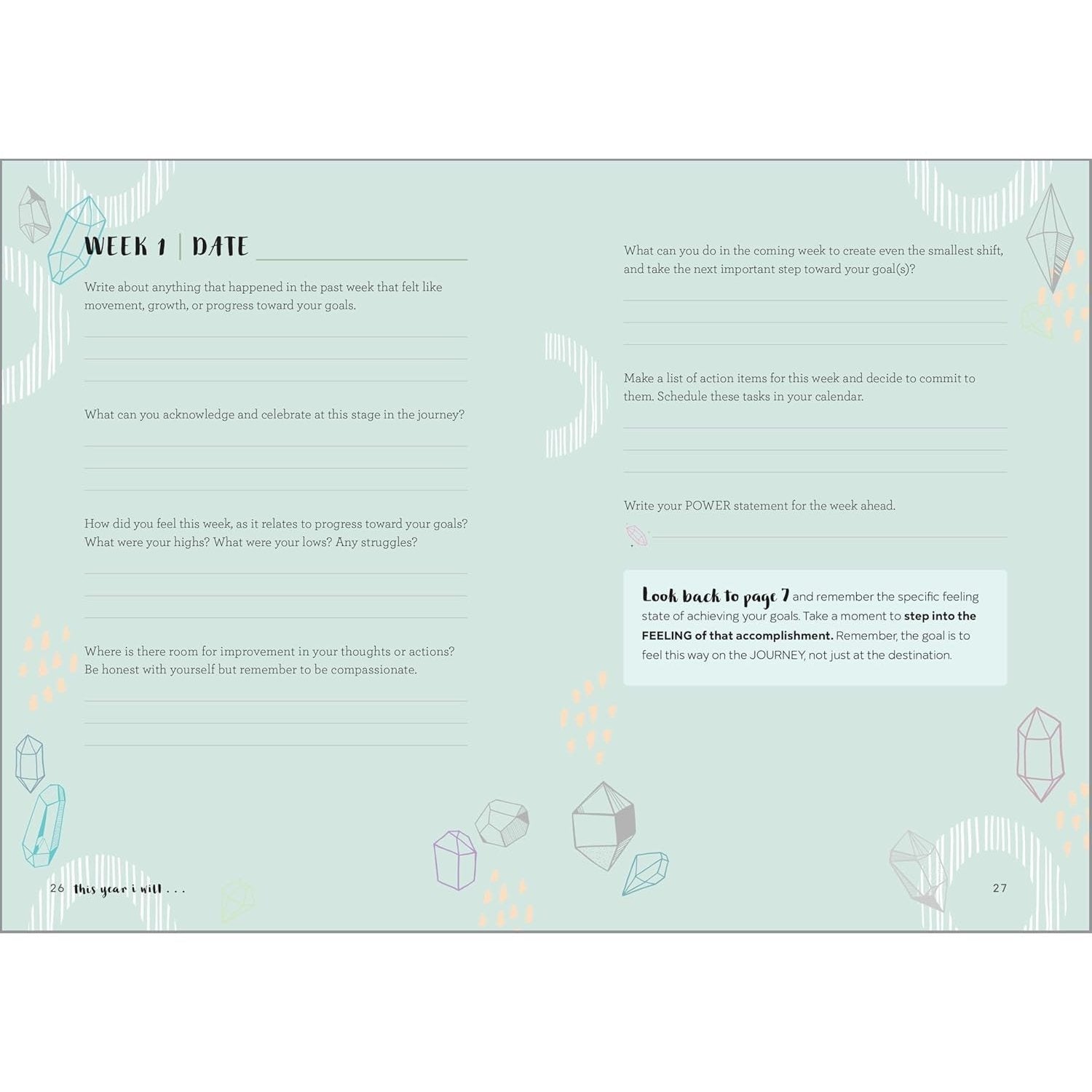 This Year I Will...: A 52-Week Guided Journal to Achieve Your Goals