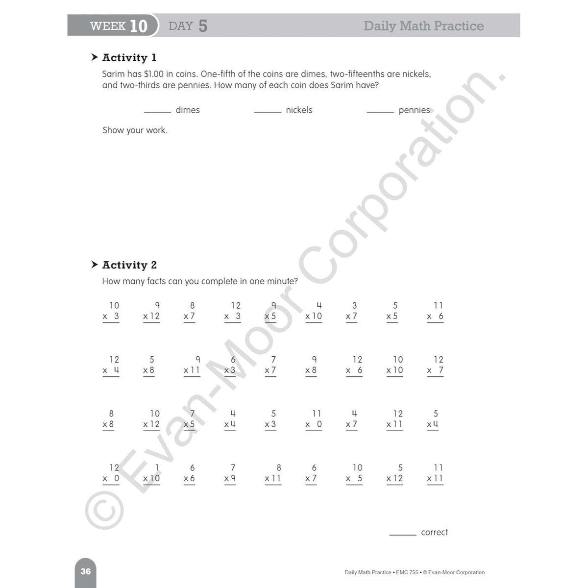 Daily Math Practice, Grade 6 Te (Teacher)