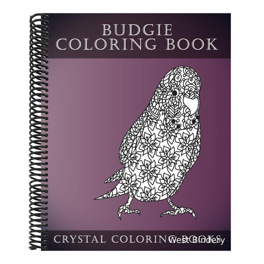 Budgie Coloring Book For Adults: 30 Hand drawn Doodle and Folk Art Style Budgerigar Coloring Pages.