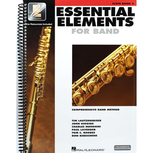 Essential Elements for Band Flute Book 2 W/Eei Comprehensive Flute Method for Beginner and Intermediate Players Includes Online Learning Tools and Pla (Spiral Bound)