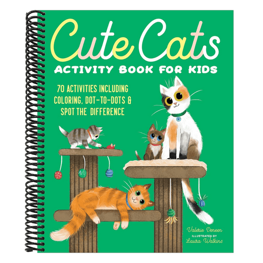 Cute Cats Activity Book for Kids: 70 Activities Including Coloring, Dot-To-Dots & Spot the Difference